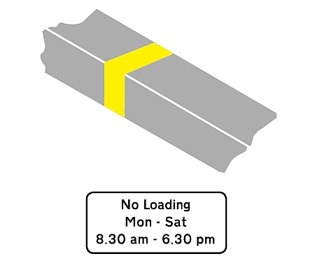 image of a yellow line on curb