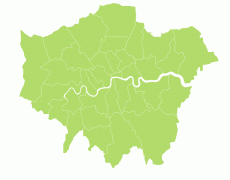 lime green London borough map